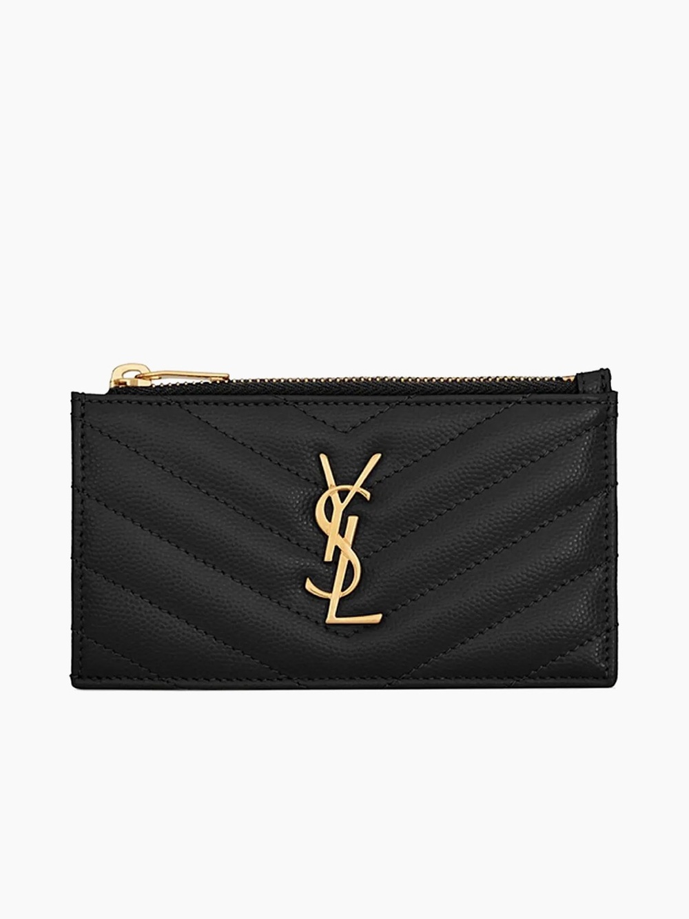 Yves saint laurent ysl wallet Cassandre Matelassé Zipped Card Case in Leather - Picture 1 of 5